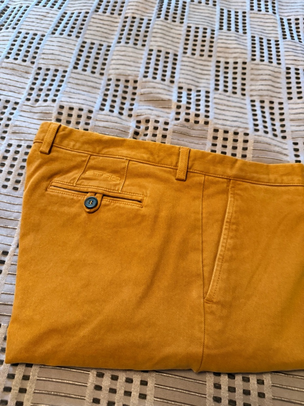 Men's Etro Orange Denim Pants - Classic Look